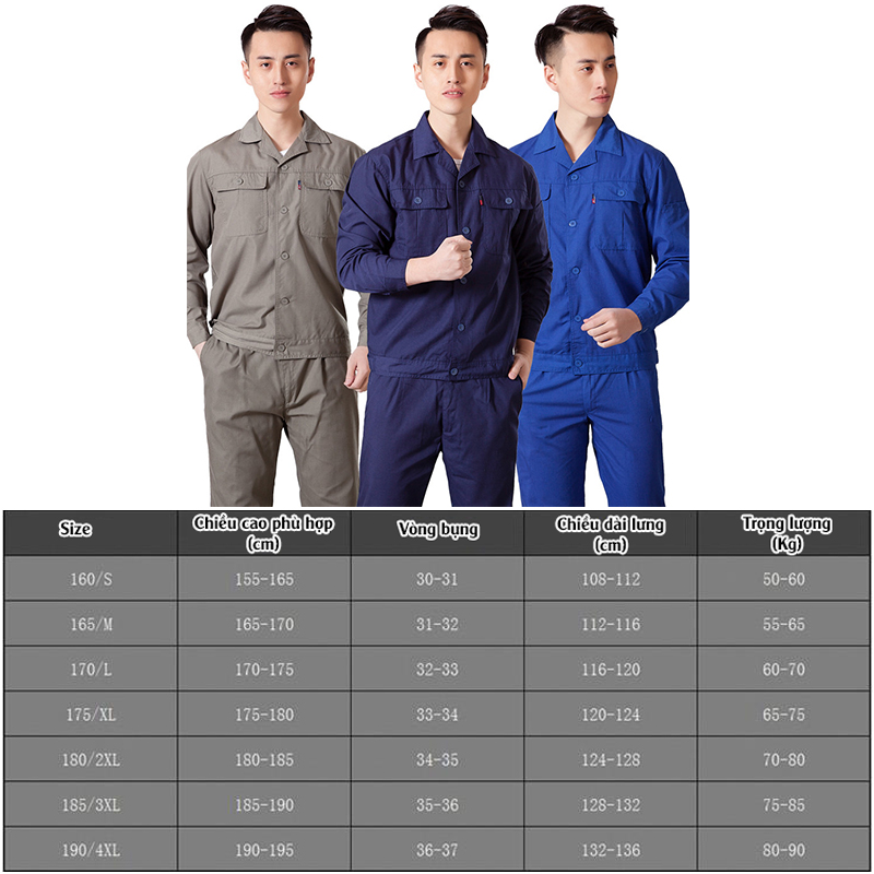 Quần Áo Bảo Hộ Kaki 6535 Thoáng Mát, Thấm Hút Mồ Hôi