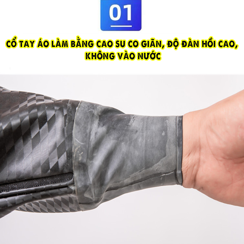 Quần Áo Lội Nước Cao Su Chống Thấm Nước Chuyên Dụng Hỗ Trợ Câu Cá, Đánh Lưới, Trục Vớt, Vệ Sinh