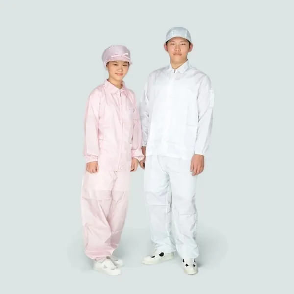 Quần Áo Phòng Sạch Chống Tĩnh Điện Có Vạt Cổ Áo