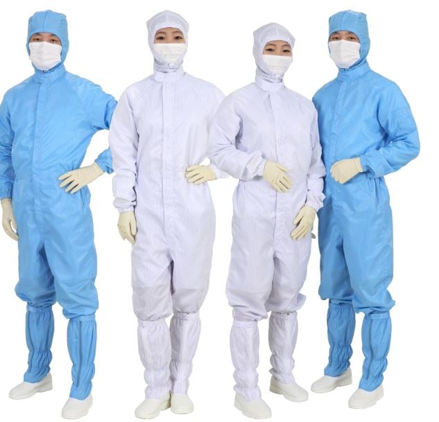 Quần áo chống tĩnh điện phòng sạch công nghệ Hàn Quốc