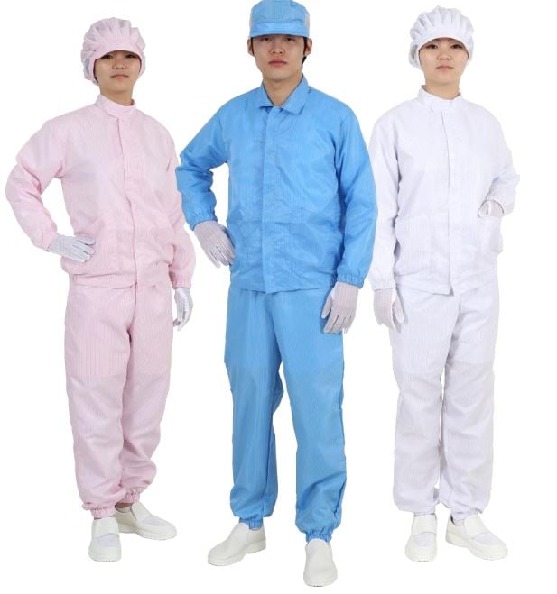 Quần áo chống tĩnh điện phòng sạch công nghệ Hàn Quốc