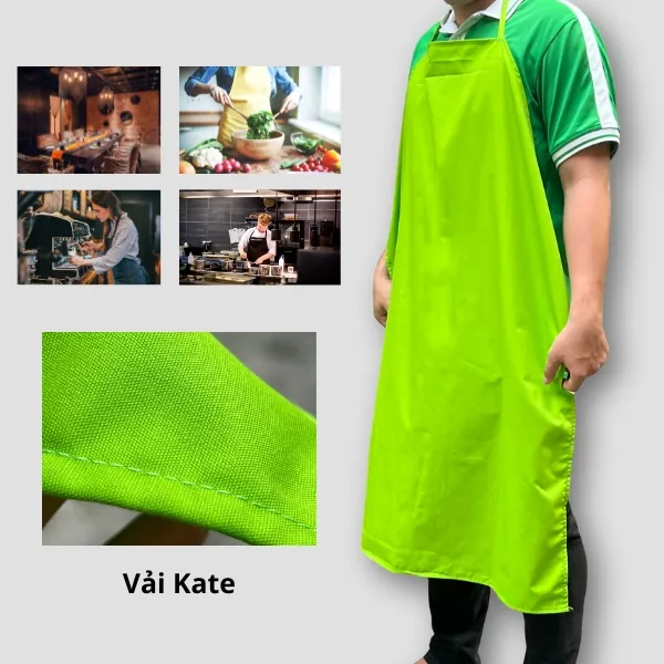 Tạp Dề Kềm Nghĩa Chất Liệu Vải Kate Sử Dụng Cho Nhà Hàng, Nhà Bếp Hoặc Quán Cà phê