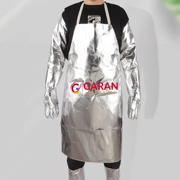 Tạp dề tráng nhôm chịu nhiệt độ bức xa 500-1000°C dành cho công nhân lò luyện kim